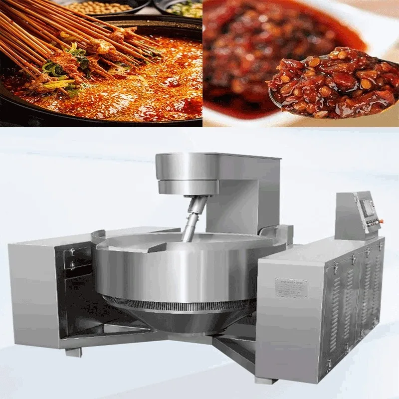 Freidora automática de semillas de melón, cacahuetes, castañas, aceite de sésamo, sartén agitadora planetaria