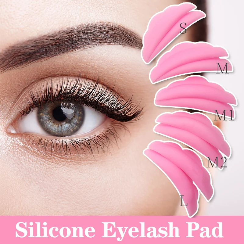 5Pairs Silicone Eyelash Perming Pad Lash Extension Supplies Make up Accessories Eyelash Extension Lash Silicone Lifting Perm Pad