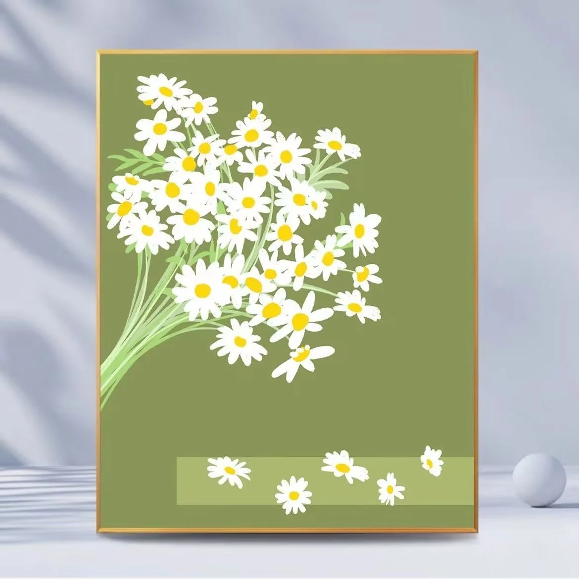 

A-0227 3D Texture Chrysanthemum Oil Painting, Thick Brushstrokes, Gallery-Wrapped