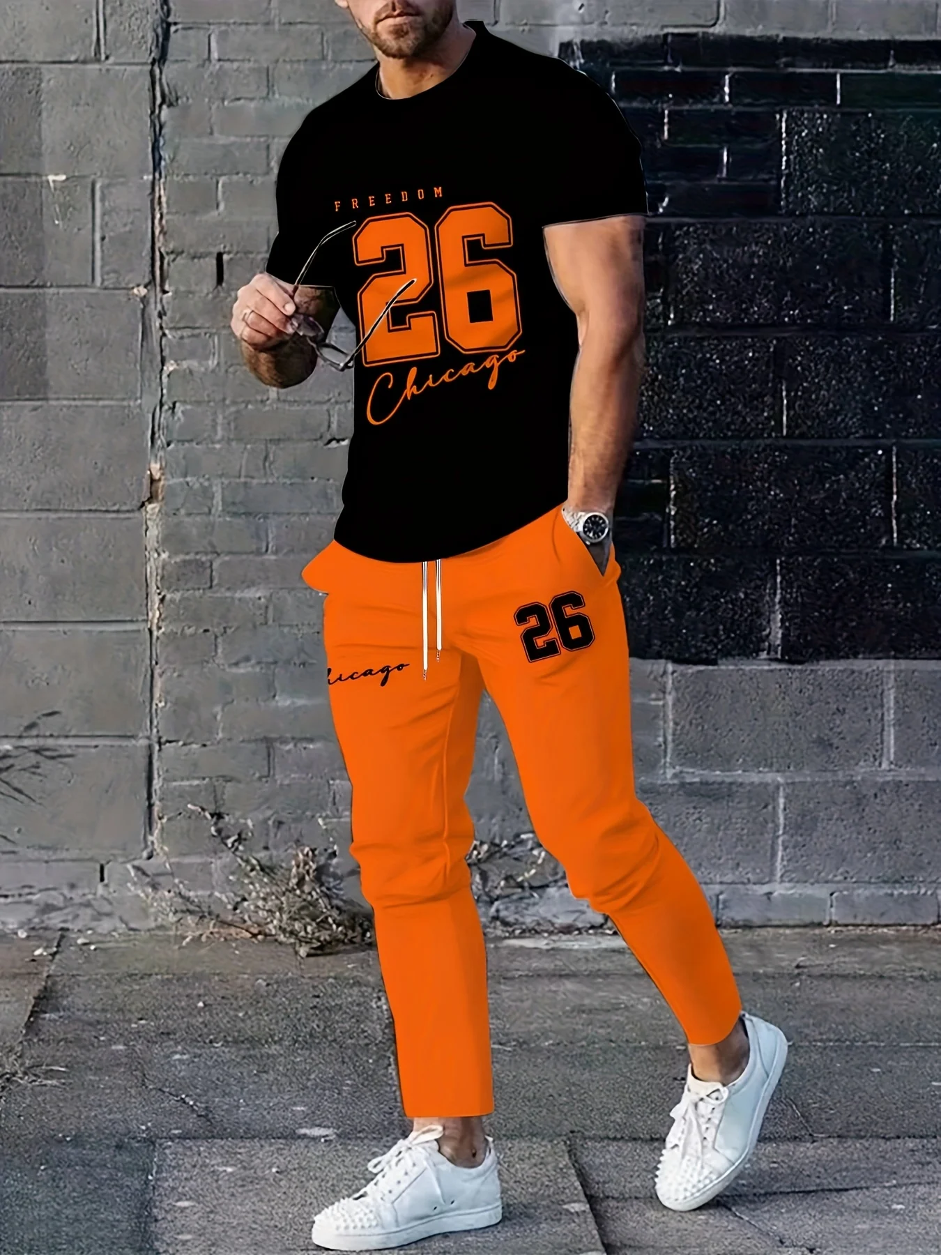 

New 3D digital 26 print casual outdoor comfortable fashionable breathable and lightweight men's suit for summer 2025