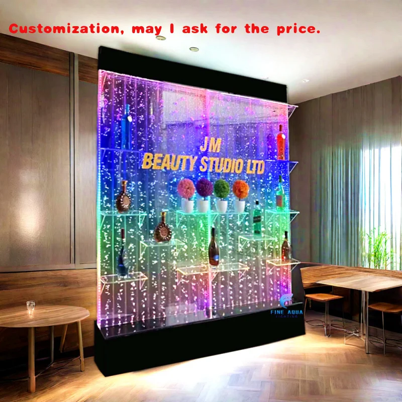 

custom.Custom Interior Decorative Acrylic Partition Wall Panel Dancing Led Bubble Wall