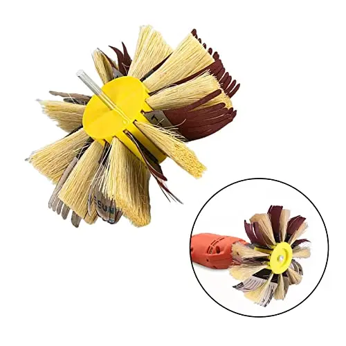 1Pcs 6mm Shaft Mounted Sisal & Emery Cloth Bristle Polishing Brush Wheel for Wood Primer Sanding 120/180/240/320/400 Grit