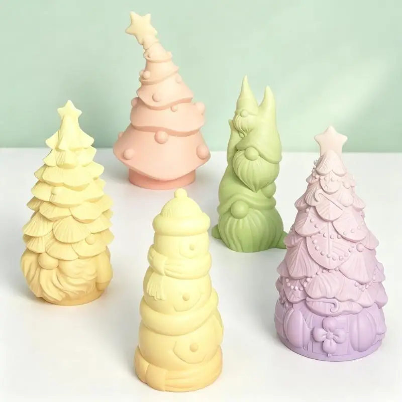 Weihnachtsbaum-Silikonform, DIY-Aromatherapie-Kerzenform, Gips- und Harzform, handgefertigte Form für Weihnachtsbastelarbeiten. – Detail 1