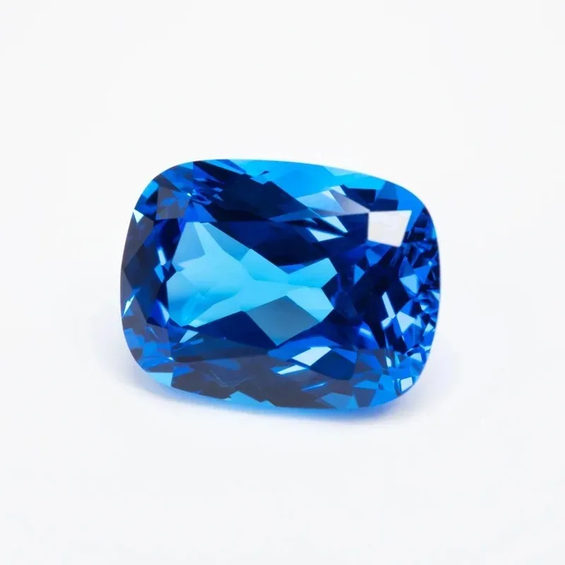 Top Lab Grown Cobalt Spinel Rectangular Cushion Shape Cut VVS1 Charms DIY Jewelry Making Material Selectable AGL Certificate