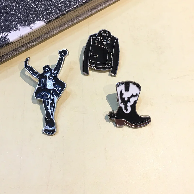 

Michael Style-related Metal Badges Spilla Brooches Pins Clothing Backpacks Personalized Diy Trendy Decorative Accessories