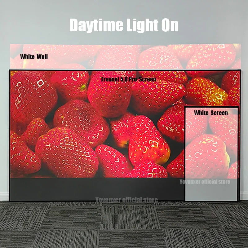 Проекционный экран Yovanxer ALR UST Френеля 5,0 Pro, фиксированная рамка для отклонения окружающего света, лучше всего подходит для ультракороткофокусного проектора 4/8K