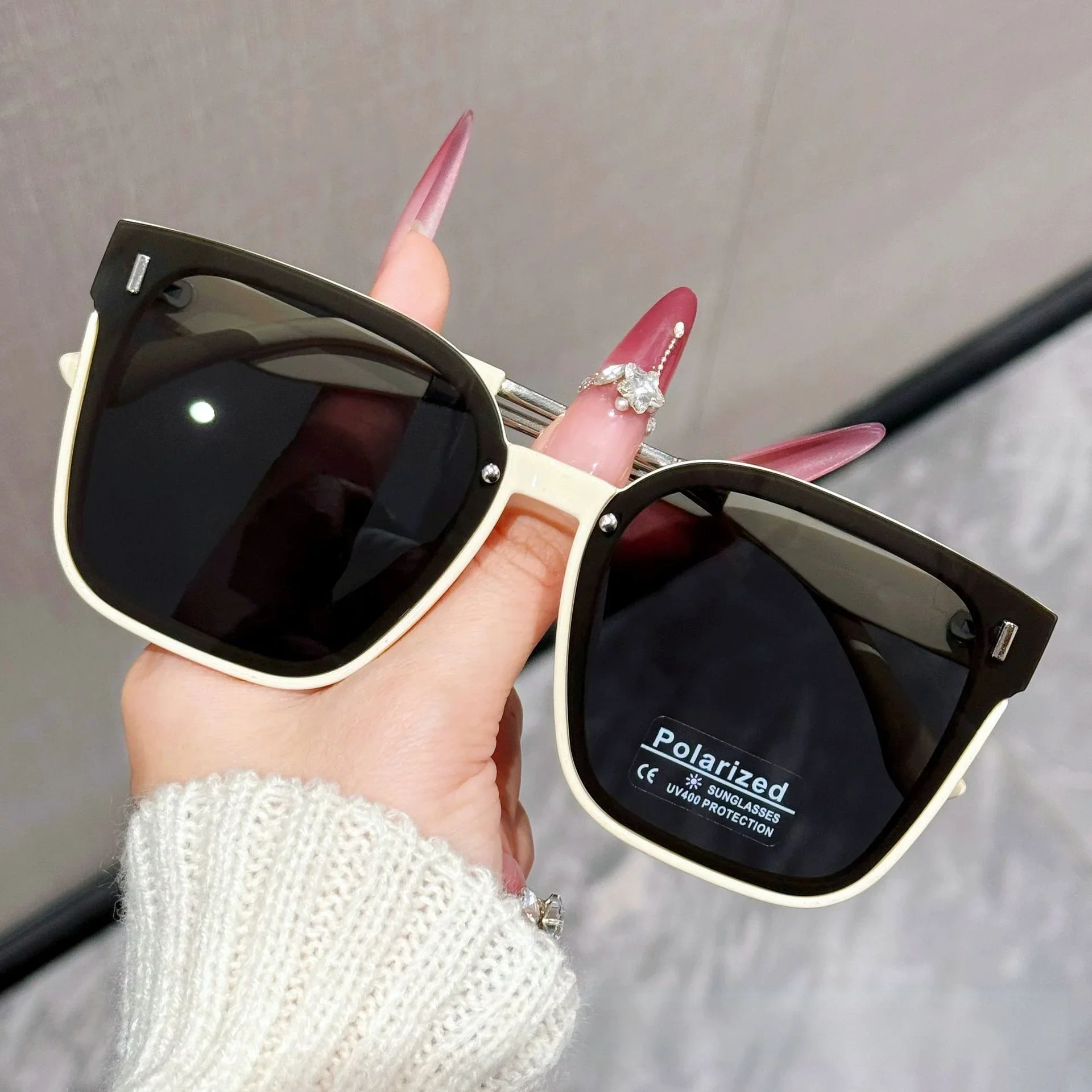 Polarisierte neue 2026 Korean Style Sonnenbrille mit großem Rahmen im Copy-Stil für Herren DS-1707