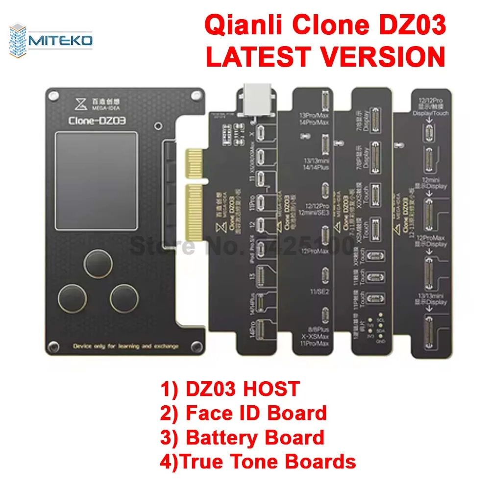 QIANLI MEGA-IDEA Clone DZ03 Programmer Dot Projector Tag-on Flex Cable for Phone 13~15 PM Series No Alignment Face ID Repair