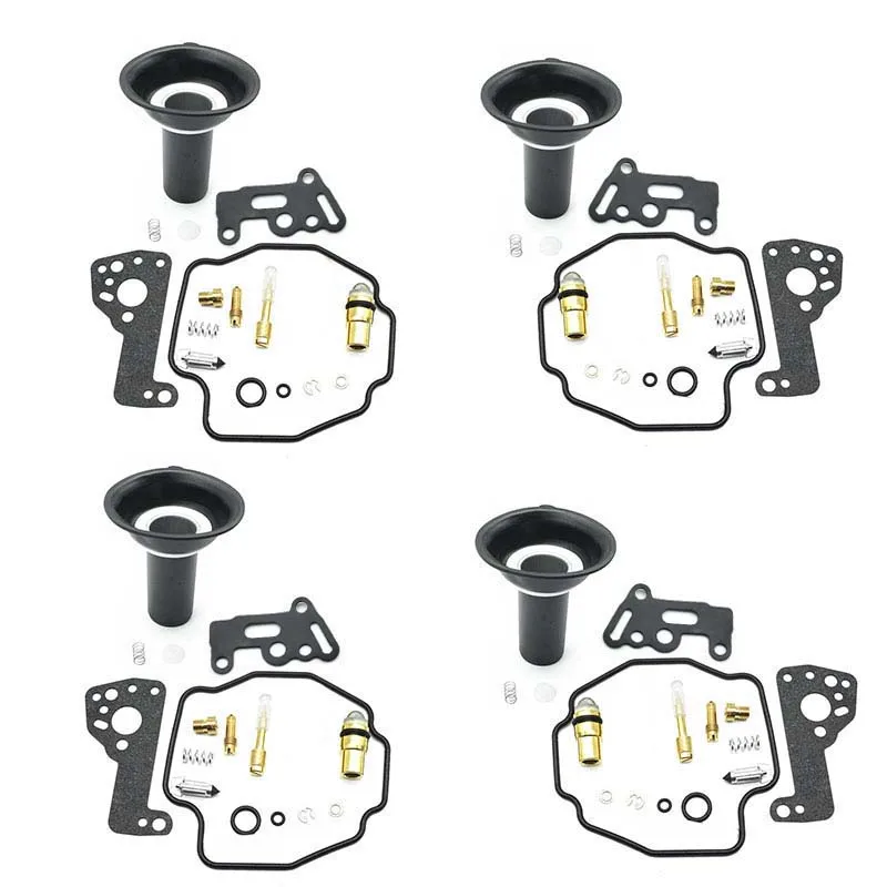 4 Sets for Yamaha Venture Royale XVZ1300D 1983-1993 XVZ 1300 D Carburetor Repair Kit Plunger Chamber Gasket Float Valve Parts