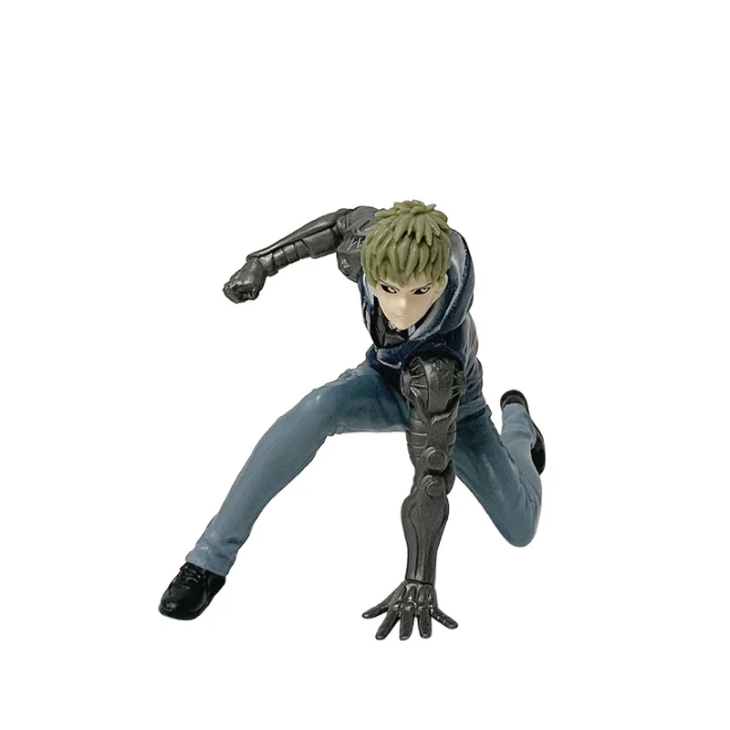 One Punch Man Anime Figure Felpa con cappuccio Saitama Action Figure Devil trasforma Man Genos Figurine Collezione in PVC Giocattoli di modello