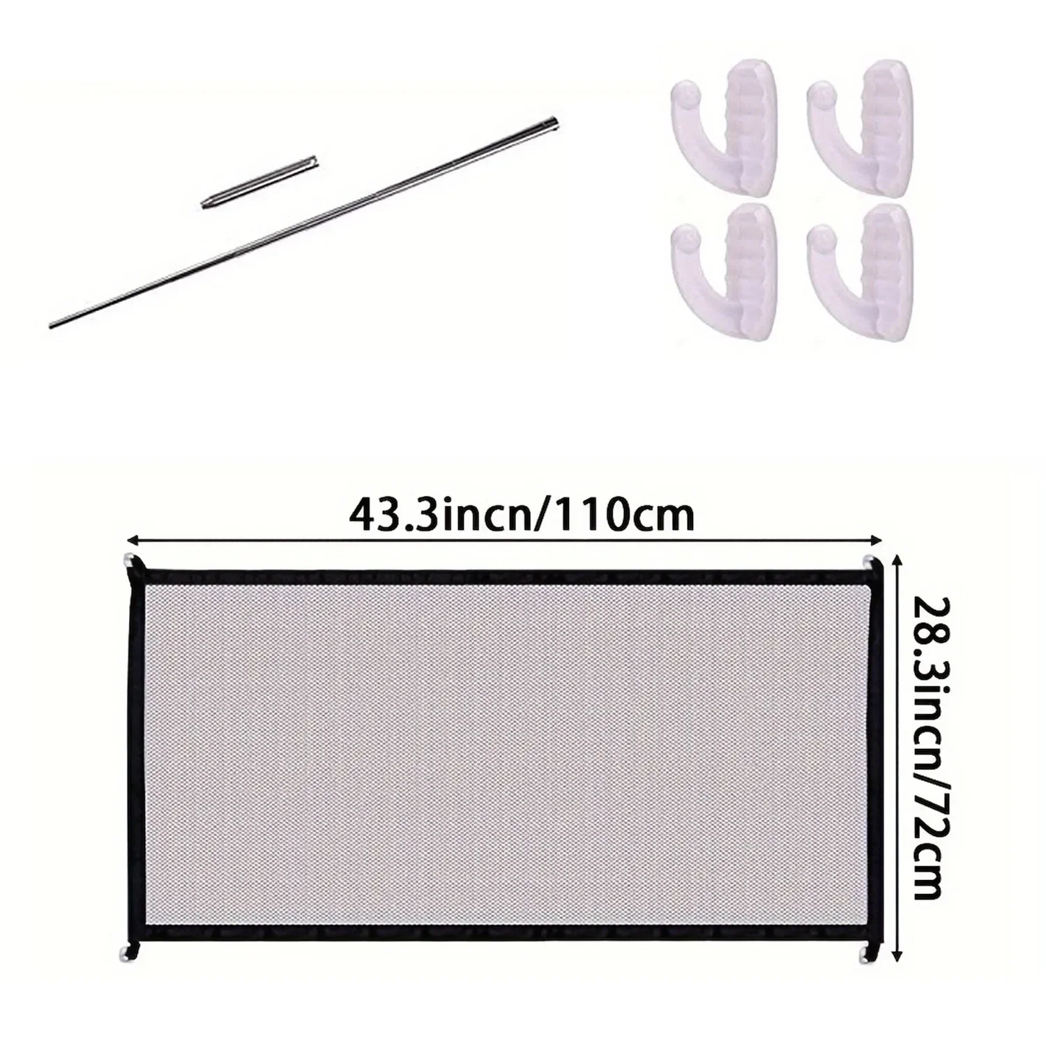 vvocci Baby Safety Gate With 4 Hooks Nylon Mesh Retractable BabyFence Barrier Foldable Portable Protection DoorPet Isolation Net