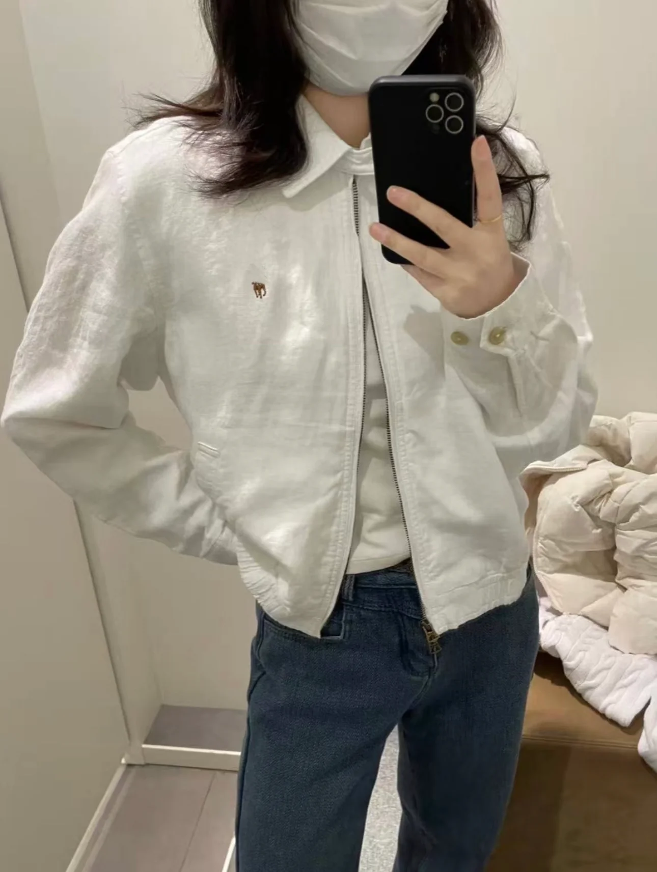 เสื้อโค้ทผ้าลินินสไตล์เรโทรอเมริกันสำหรับฤดูใบไม้ร่วงต้นๆ  แบบลำลองอเนกประสงค์ ปกเสื้อแบบทางการ