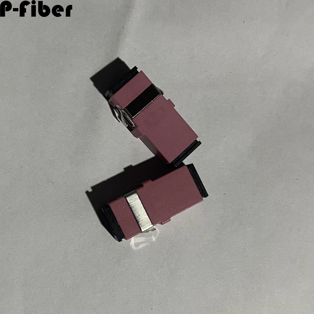 fiber adapter SC flangeless OM4 red 50pcs optical fiber connector SC/UPC multimode ftth coupler P-FIBER