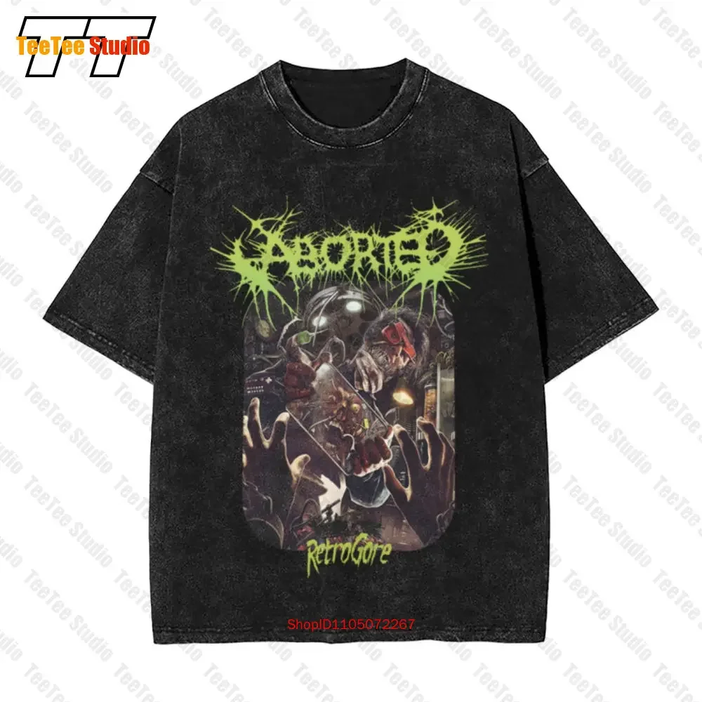Retro Aborted Band Retrogore Vintage Oversized T-Shirt Black Short Sleeve All Sizes 1F693 202L