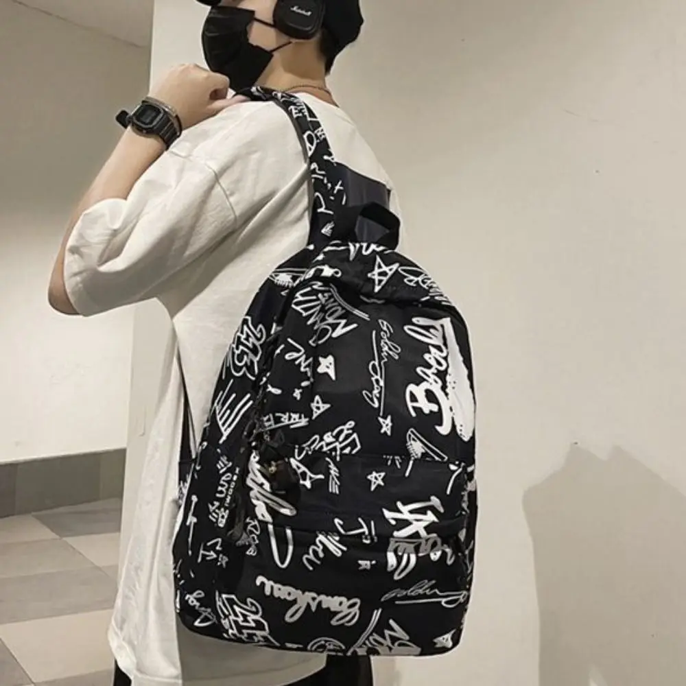 Новый модный рюкзак большой емкости с граффити, ультралегкие сумки для книг, сумка через плечо в корейском стиле