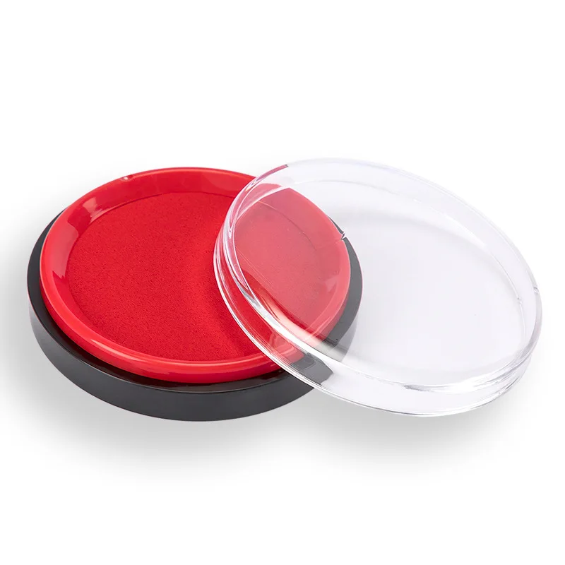 Круглая красная быстросохнущая подкладка для штампов, круглая подкладка для офиса, финансов, студенческие канцелярские принадлежности, подкладка для штампов