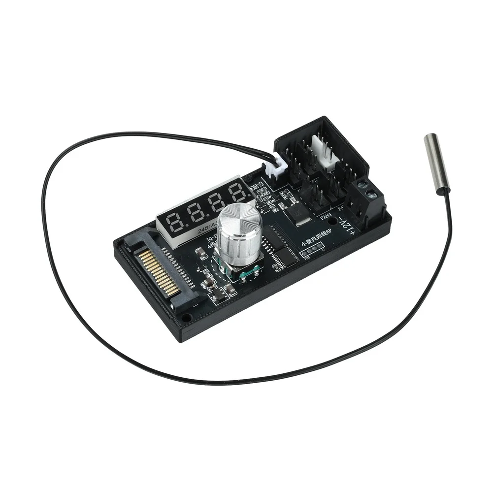 6 Channel Fan ControlWith Digital Display Temperature For SATA Power PC Case Cooling System Electrical Switches