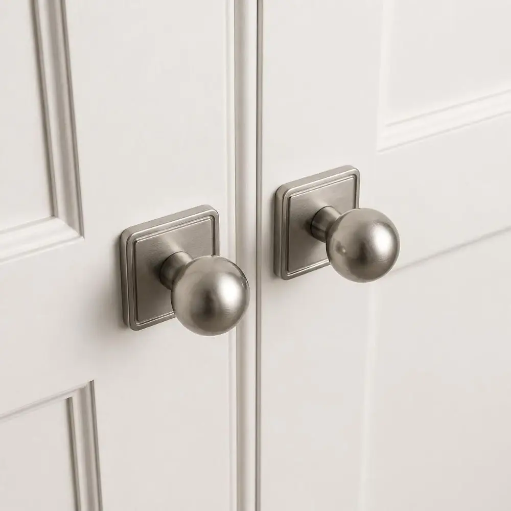 Zinc Alloy Cabinet Door Handles Silver Tone Matte Brushed Finish Drawer Pulls Modern Minimalist Style Single and Dual Hole