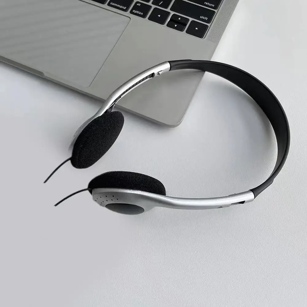 휴대용 복고풍 헤드폰 개성 있는 레트로 헤드셋 블랙 패션 스타일 헤드셋 오버이어 이어버드 유선 헤드셋 사진 소품