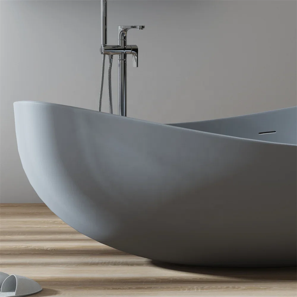 Bathroom Bathtub,Modern Free Stand Bath Tub Solid Surface Bath Tub Acrylic Resin Stone Bathtub Artificial For Soaking