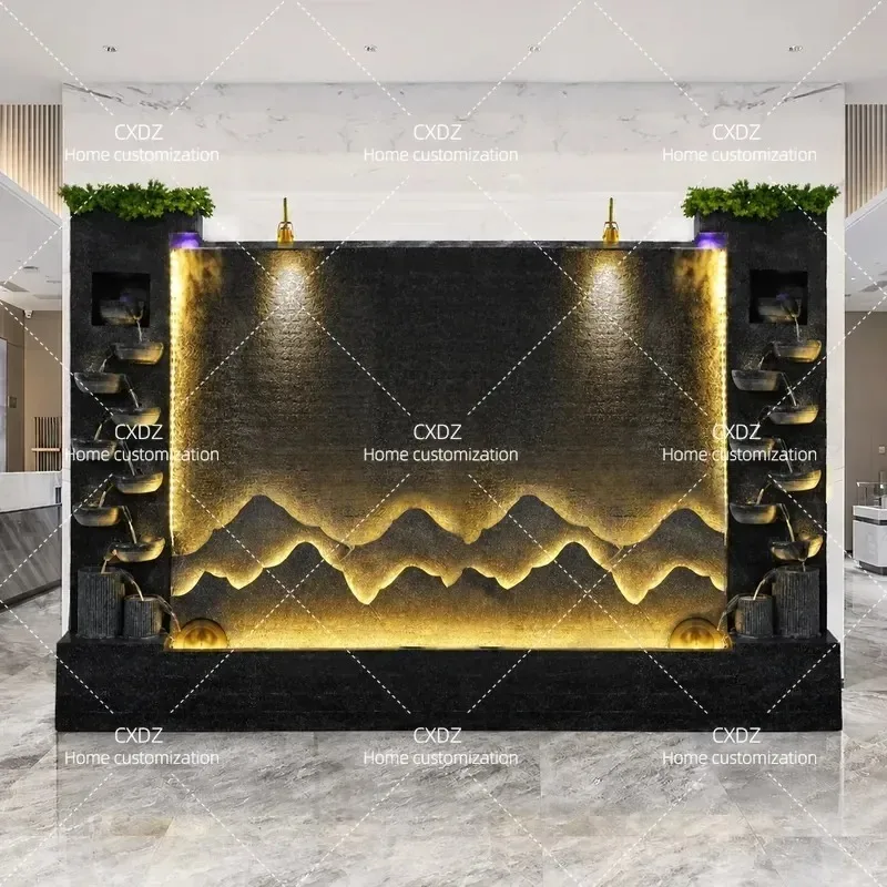 3m Large Rockery Water Fountain Wall Screen Partition Circulation Water Feature Fish Pond Ornament