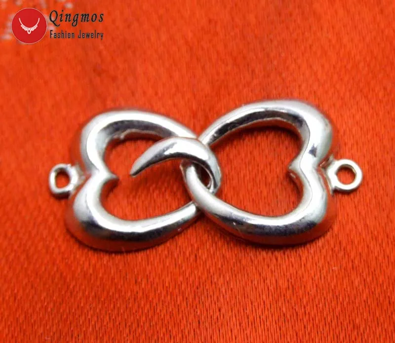 

Wholesale 10PCS 15*30mm Heart Silver Plated 1 Strand Jewelry Clasp Accessories for Jewelry Gp191