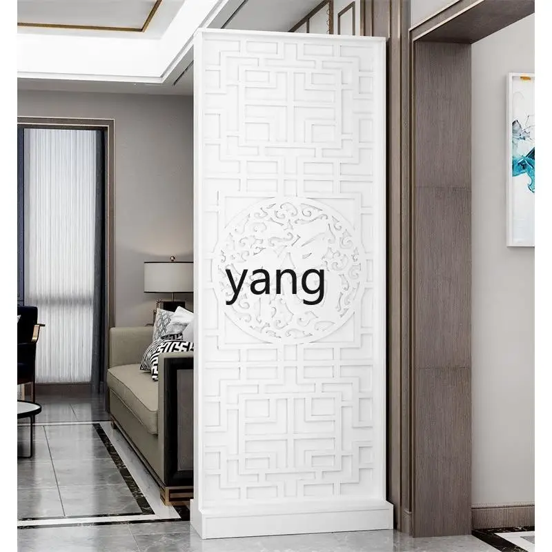 Yjq Solid Wood Subareas Screens Entrance Cabinet Living Room Entrance against the Wall Not Transparent Full Cover Screen Cabinet