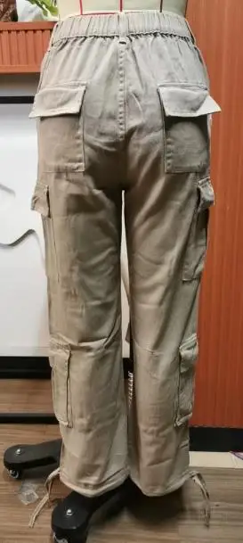 Women's Pants 2025 Fashion Latest Hot Selling Spring and Autumn New Loose Drawstring Design Denim Work Pants for Casual Sports