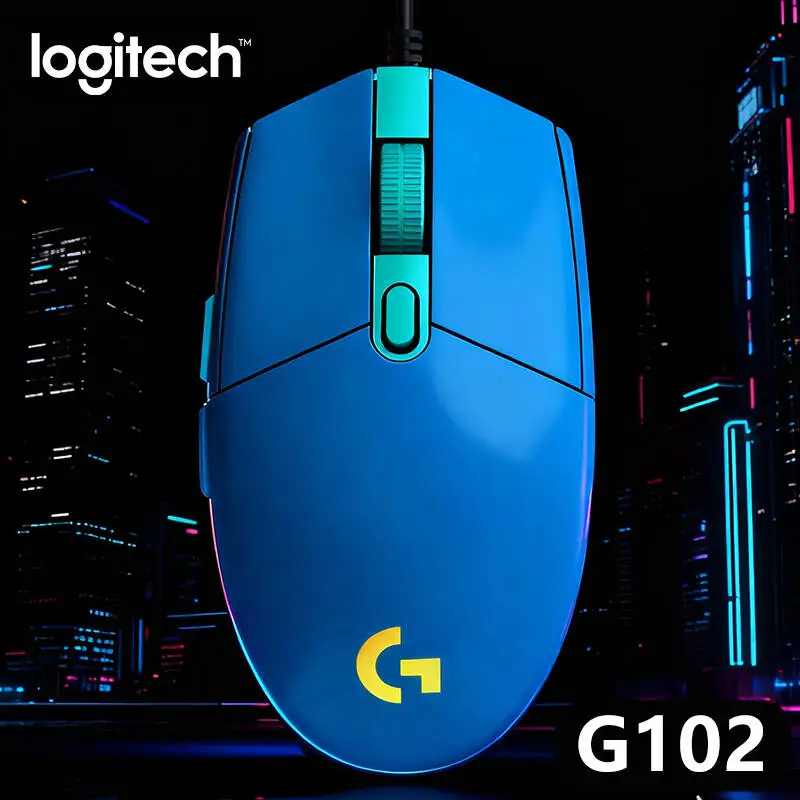 

Logitech G102 Prodigy Mouse, 20M Click Lifespan, RGB Backlit, Ergonomic Grip, 6 Keys for Competitive Play