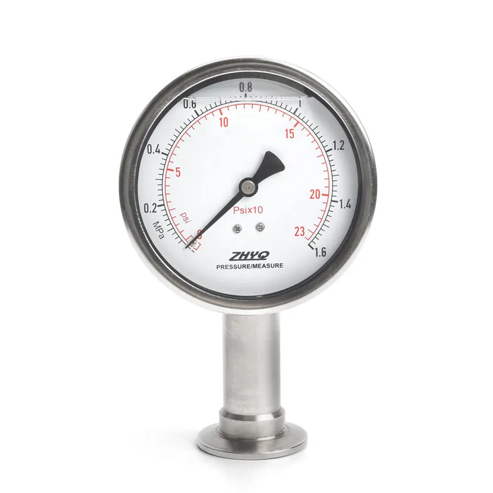

Factory Price Stainless Steel Clamp Type Diaphragm Sanitary Pressure Gauge From China Manufacturer