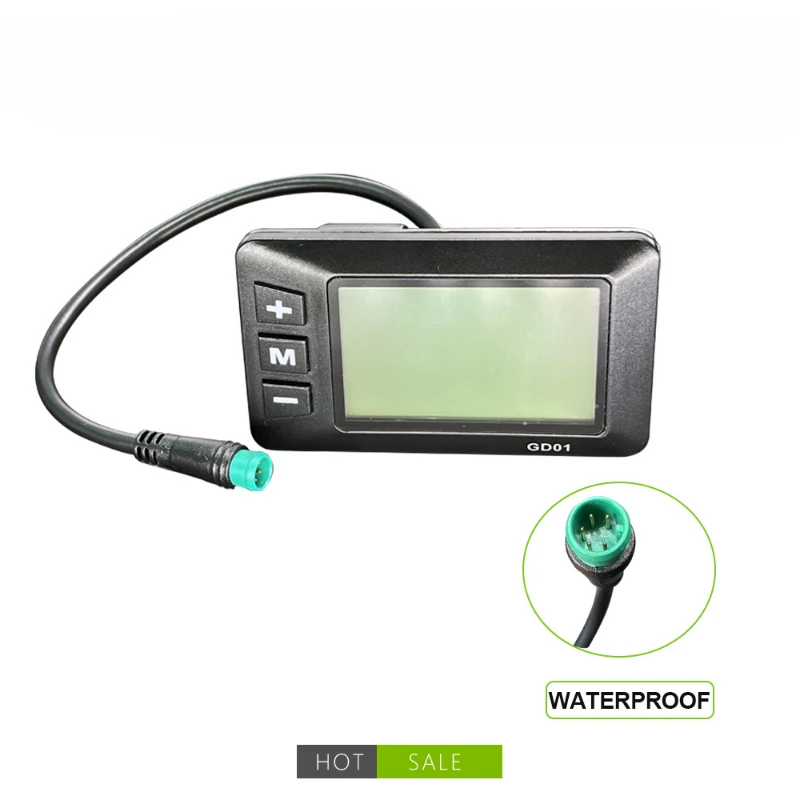 LCD GD01 LCD instrument, bicycle lithium battery modification accessories 36V48V waterproof plug