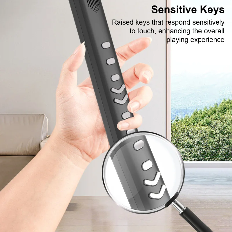 Digital Electronic Wind Instrument Portable Synthesizer 10 Tones Adjustable Sensitivity Built-in Speaker Supports APP BT Connect