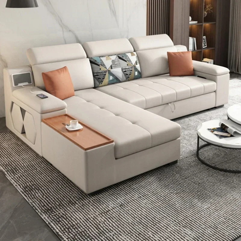 

Superior Multifunctional Nordic Sofas Beds Wood Simple Square Cozy Modern Sofa Bed Living Room Foldable