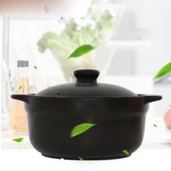 Ceramic Casserole Stew Pot Korean Ceramic Pot  High Temperature Resistant Soup Pot Porridge Pot for Gas