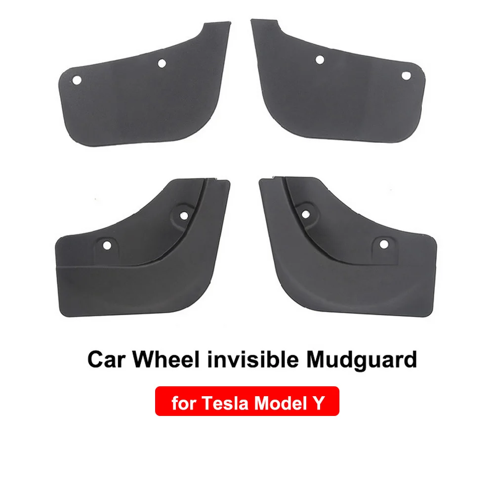 4PCS Mudguards For Tesla Model 3 Highland 2024 Model Y Invisible Wheel Mud Flaps Splash Guards MudFlaps Front Rear Fender New M3