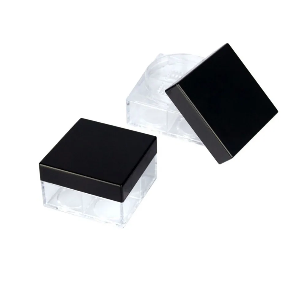 3Pcs Grids Loose Powder Box Portable Makeup Powder Container Travel Subpackage Leakproof Design
