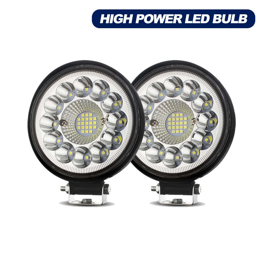 

4''Led lights,Auto Work Light 99W Round Led lamp Spot Flood Fog Lamp12V24V OffRoad 4x4 For Jeep Truck Car Tractor SUV ATV Barra