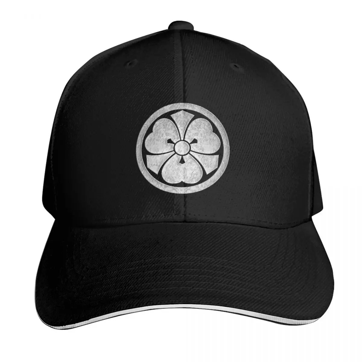 Kenkatabami Kamon in Silver Foil Baseball Cap Vintage Retro Embroidered Lightweight Packable Gift for Him Her