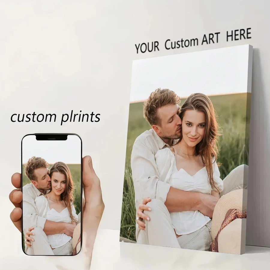 Personalized Custom Canvas Prints Photo Custom Poster for Family Life Pets anime Birthdays Weddings Scenery Home Decor Gifts