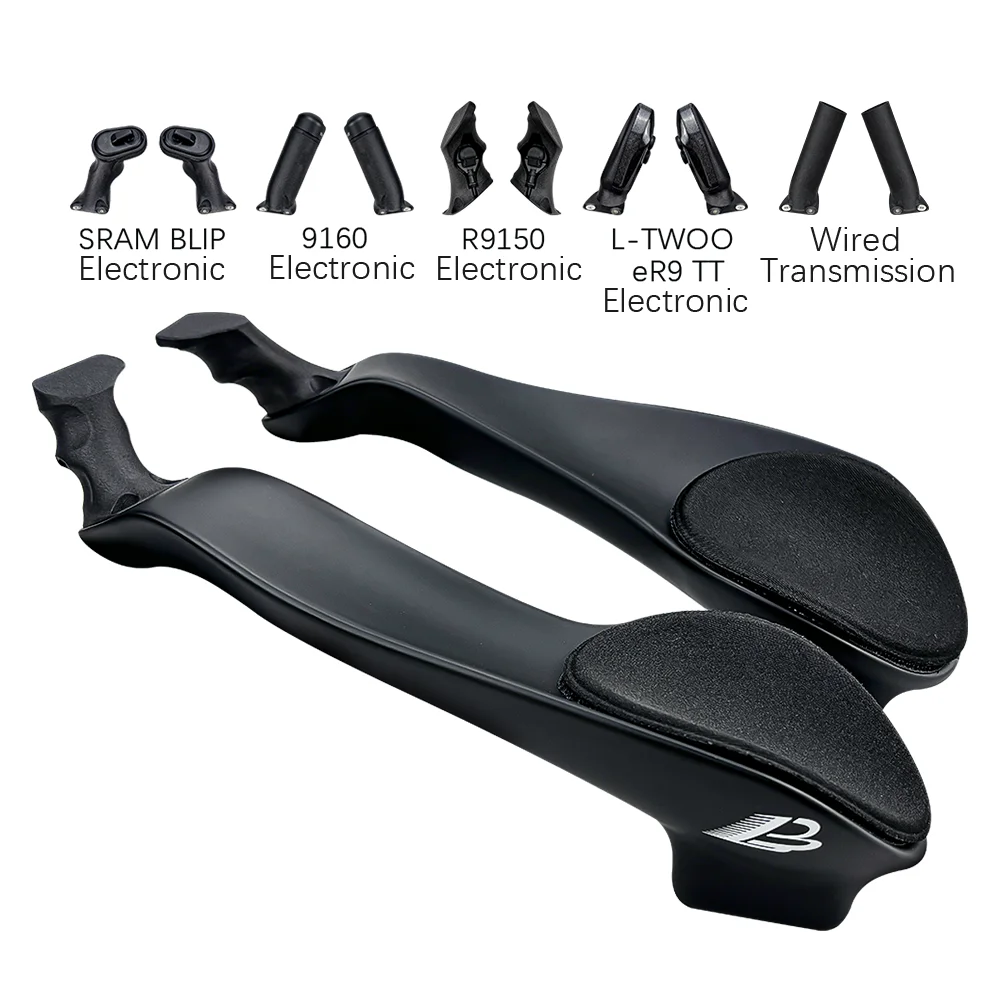 

BALUGOE Carbon Fiber TT Bicycle Handle Long Distance Rest Handle Ironman Triathlon Time Trial Electronic/Wired Transmission