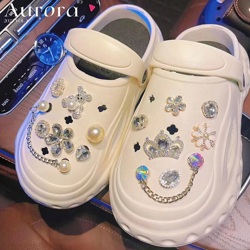 Яркий бриллиантовый Шарм для обуви DIY аксессуары для обуви для сумок Bogg Сланцы Сандалии загородки детские подарки