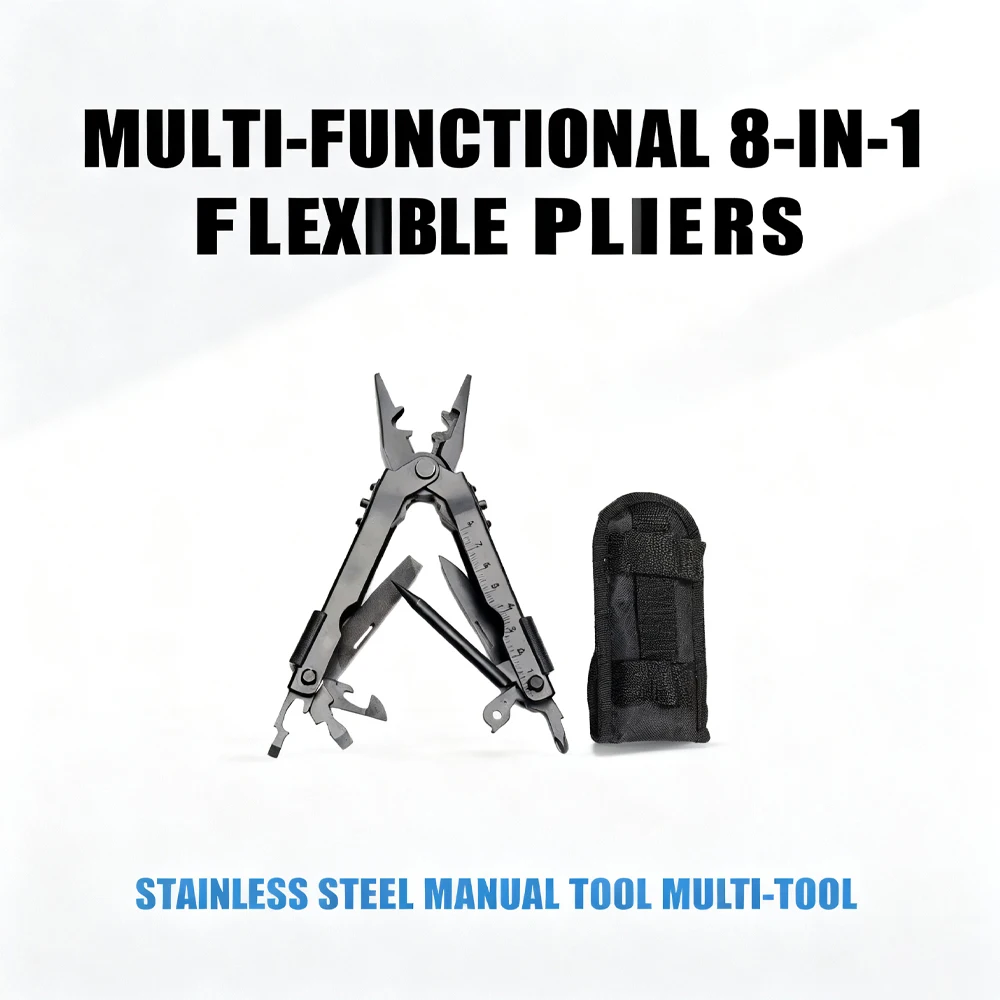 

Многофункциональные гибкие плоскогубцы 8 в 1, Herramientas Ferramentas Comping Tool, ручные инструменты из нержавеющей стали, многофункциональный инструмент