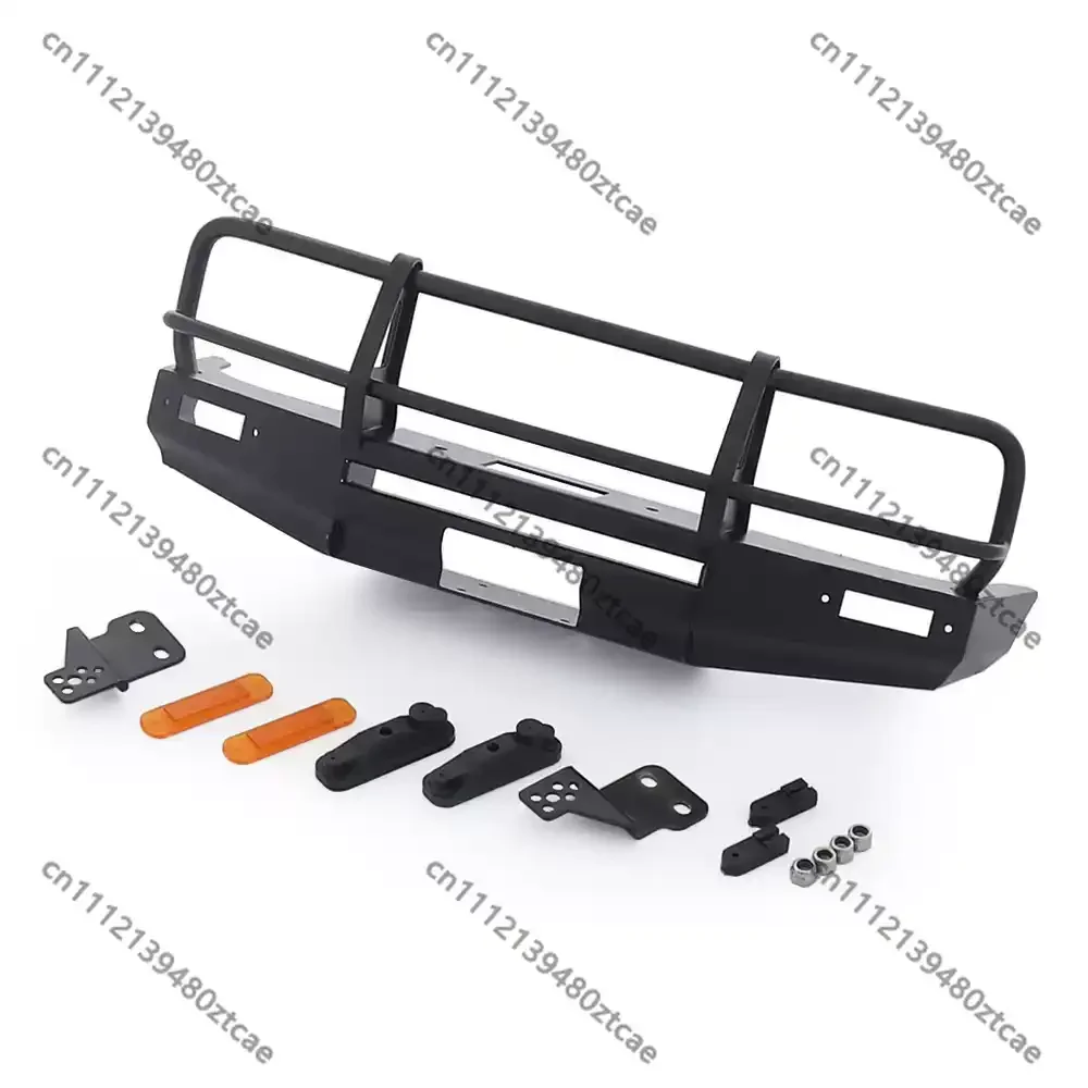 Metal Bull Front Crash Protection Bumper Fit LC80 Style 1/10 Scale RC Rock Crawler Off-Road Model Car Modification Accessories