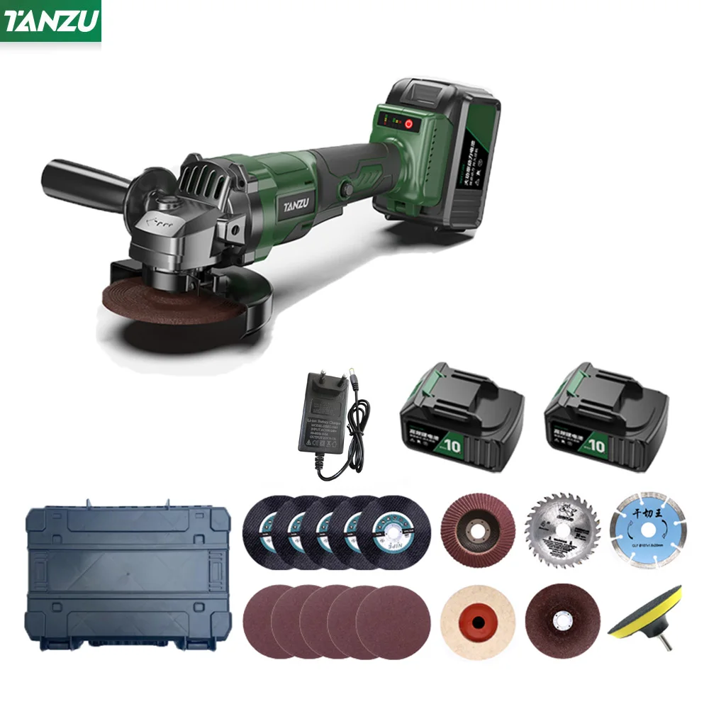 Imagem -02 - Brushless Angle Grinder com Bateria Mini Cordless Polishing Machine Diamond Cutting Machine Electric Power Tool 21v