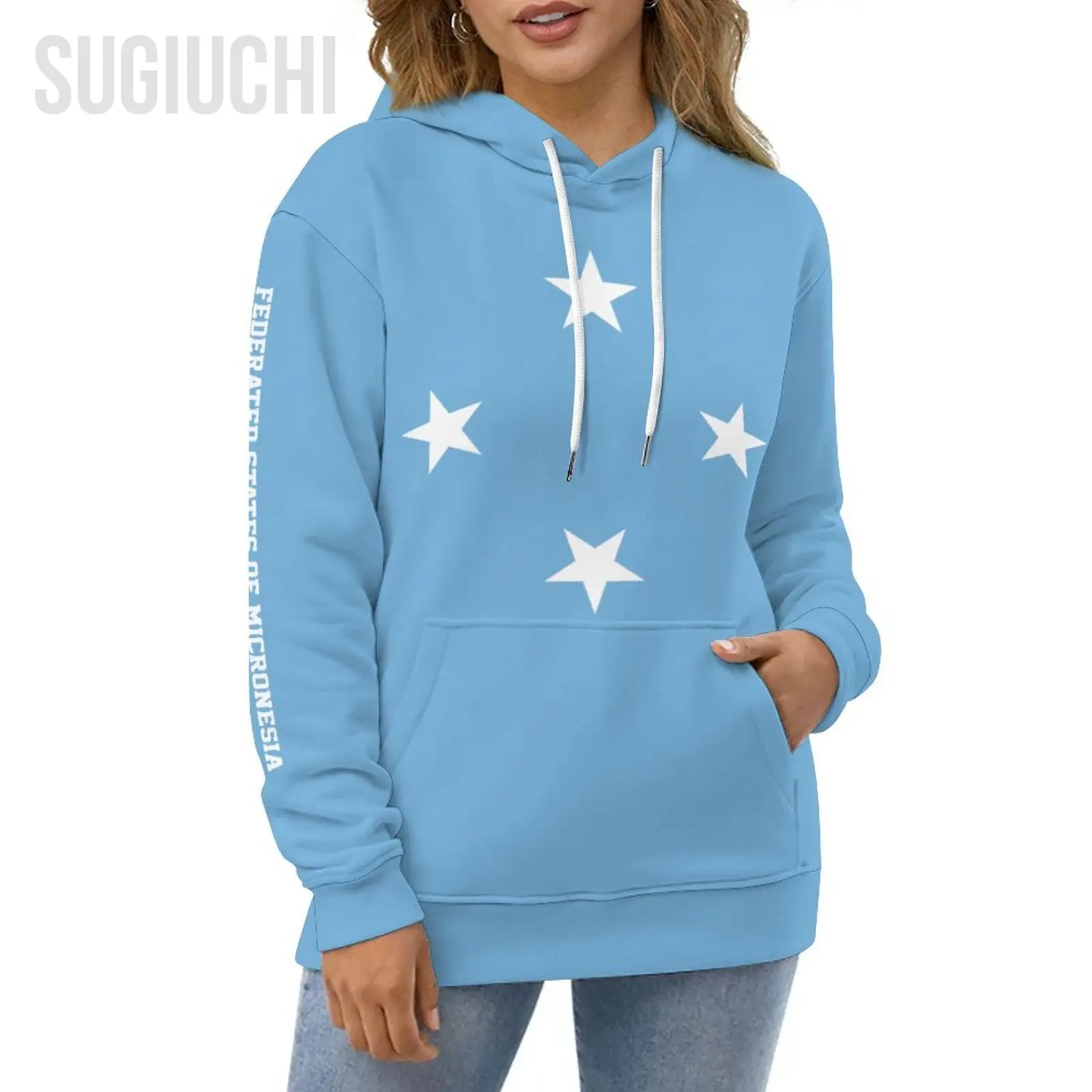 Unisex 3D Hoodie Federated States of Micronesia Flag Men Women Polyester Harajuku Sweatshirt Pullover Hoodies Casual Cool