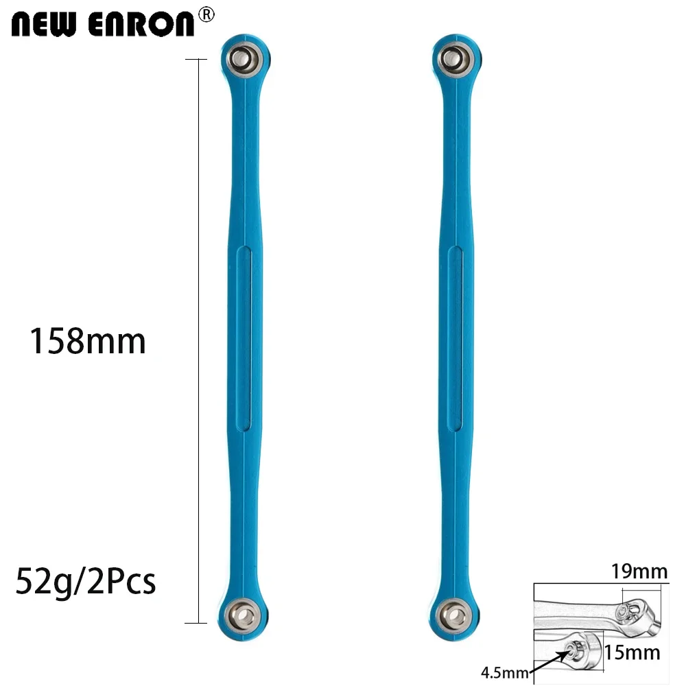 NEW ENRON 2Pcs Aluminum 173mm Front/Rear Toe Links Servo Link Steering Rod #7748 for RC 1/5 Traxxas X-Maxx XMaxx 77076-4 77086-4