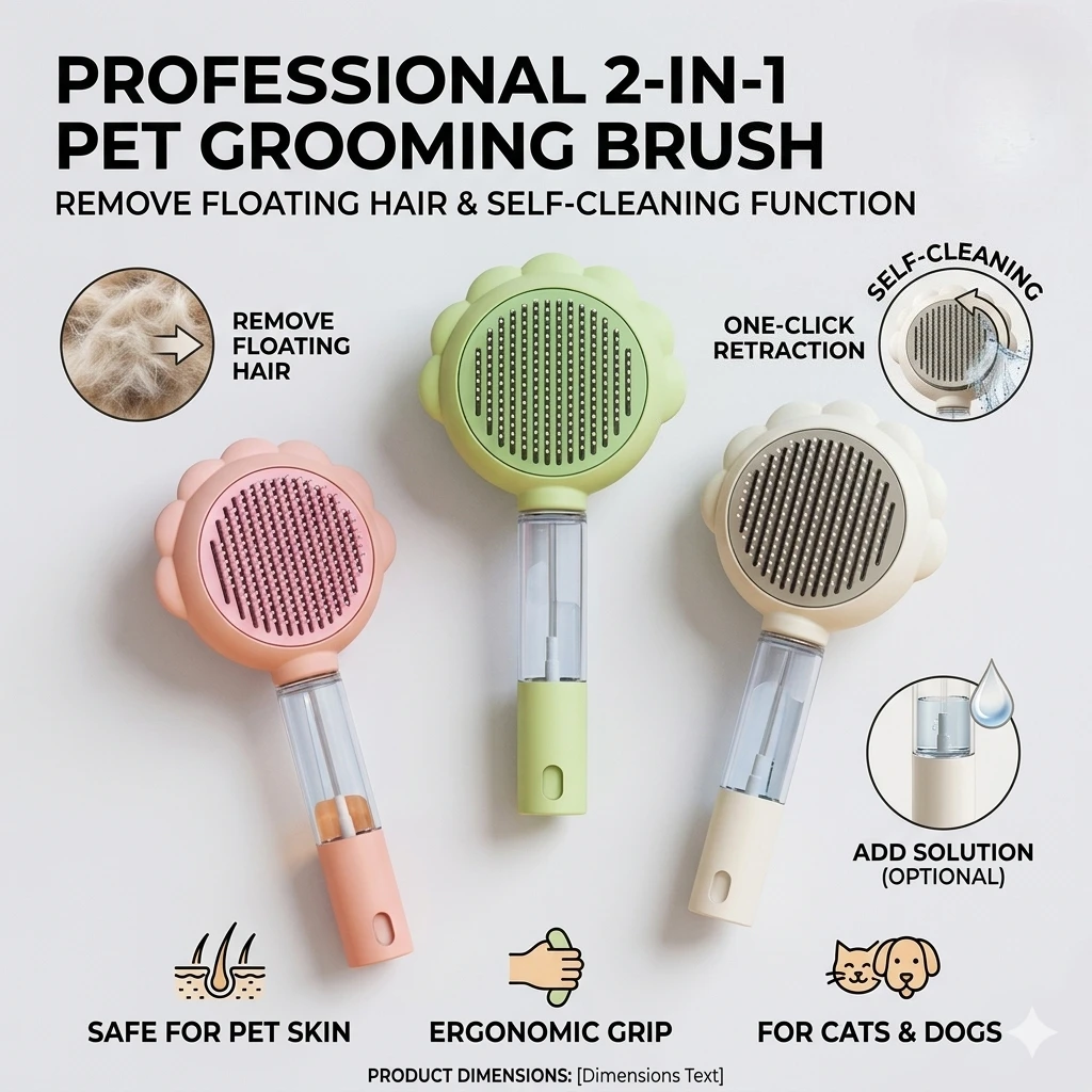 

Pet Dog Brush Cat Comb,cleaning Pet Hair Remover Brush for Dogs Cats Grooming Tools Pets Dematting Comb Dogs Accessories