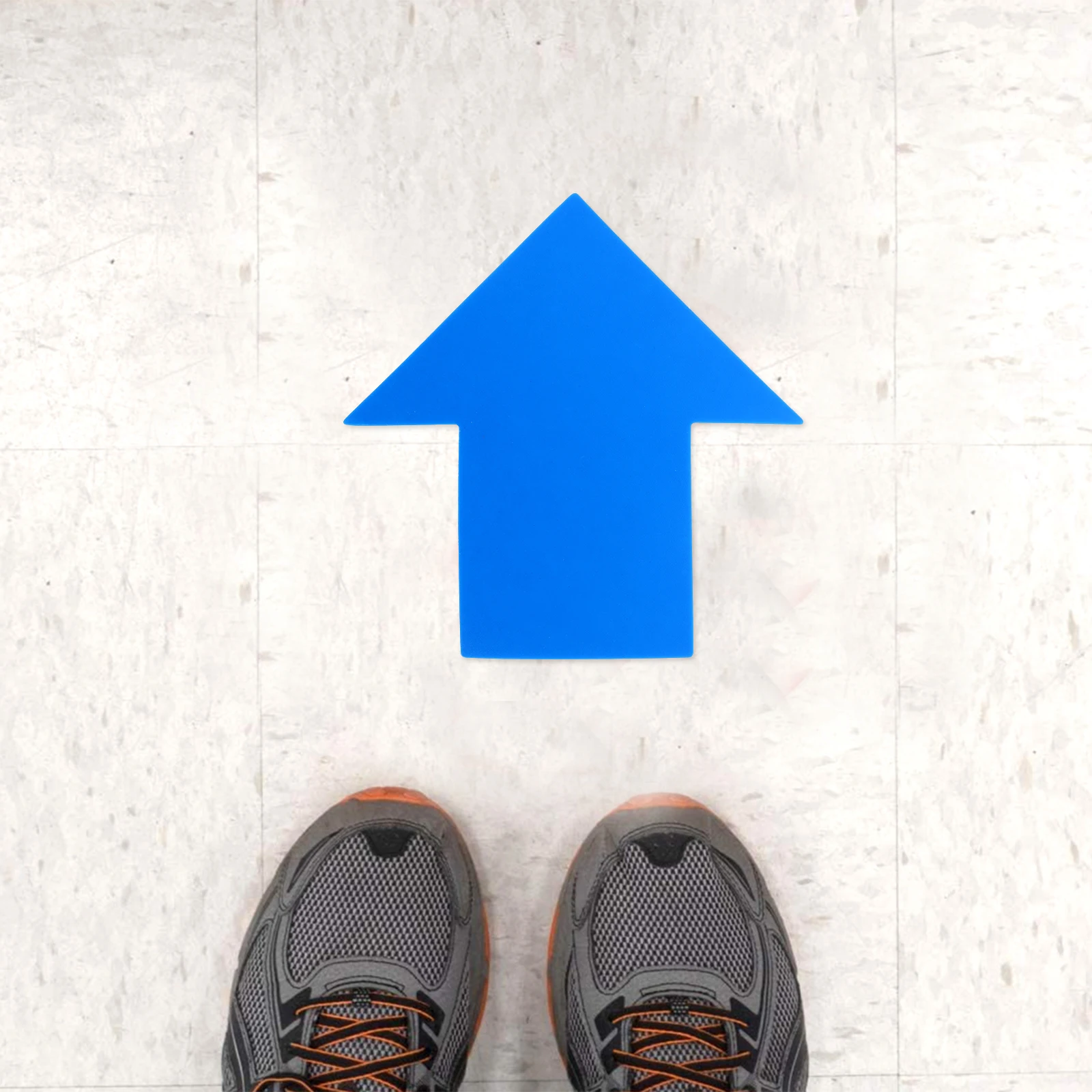 12pcs Directional Arrow Floor Stickers Blue Removable Arrows Sign Decals For Traffic Guidance Social Distancing Marking Stickers