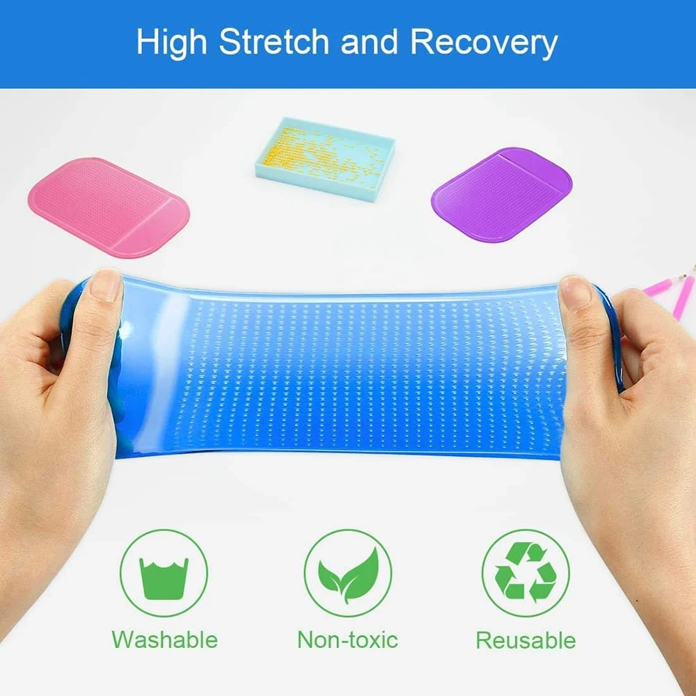 6 Diamond Painting Anti-Slip Tools Sticky Gel Pad Non-Slip Universal Mount Holder for 5D Diamond Embroidery Tools Accessories