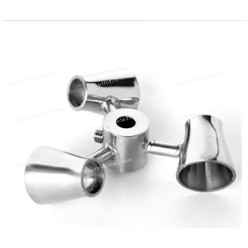 304 Stainless Steel Blade Pneumatic Agitator Impeller, Axial Flow Single-blade Turbine Agitator for Biological Applications